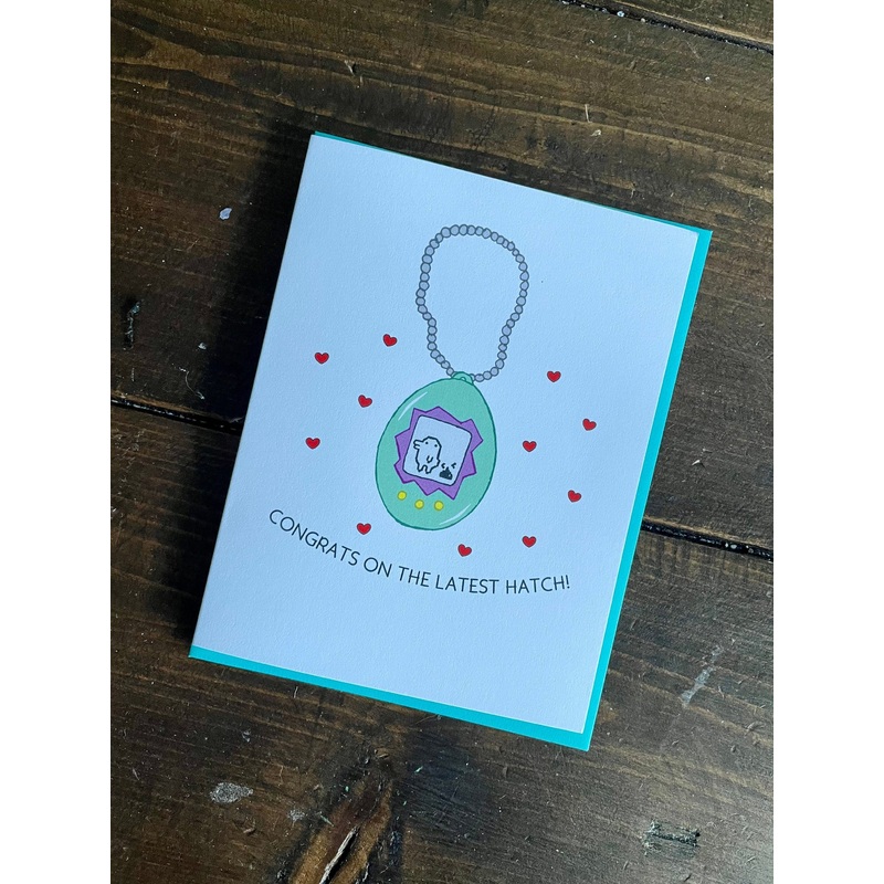 Congrats on the Latest Hatch  Funny New Baby Greeting Card