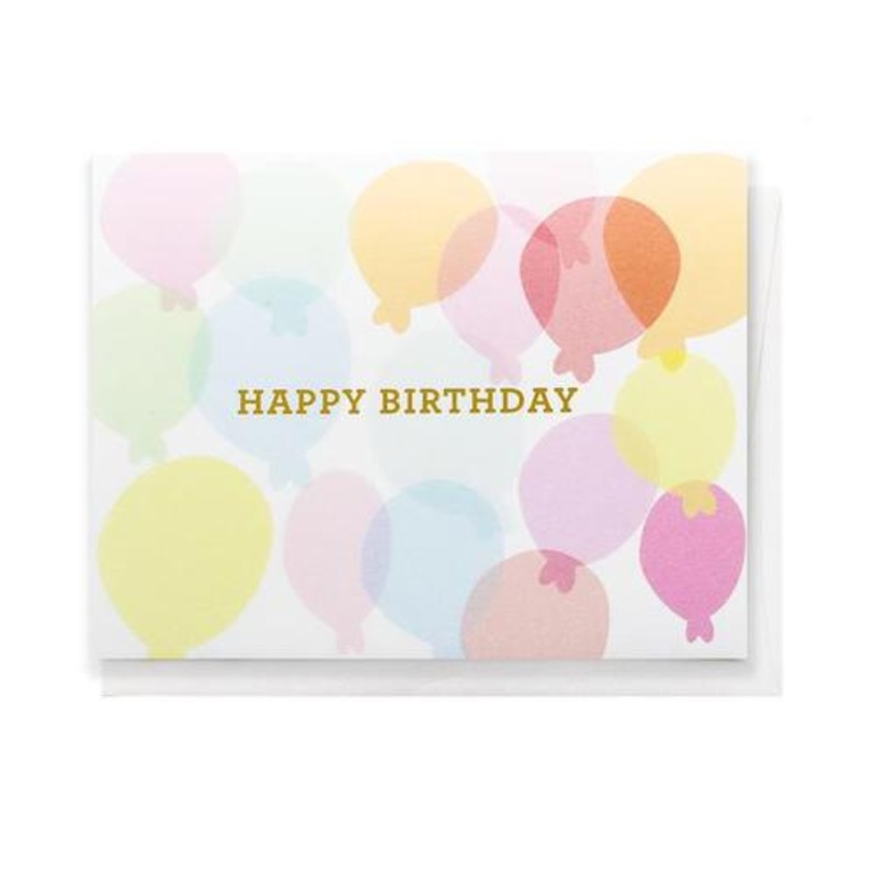 Happy Birthday Balloons Card