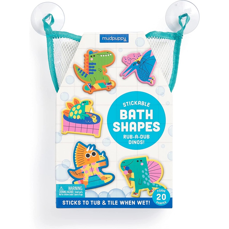 Mudpuppy Stickable Bath Shapes | Rub-a-Dub Dinos