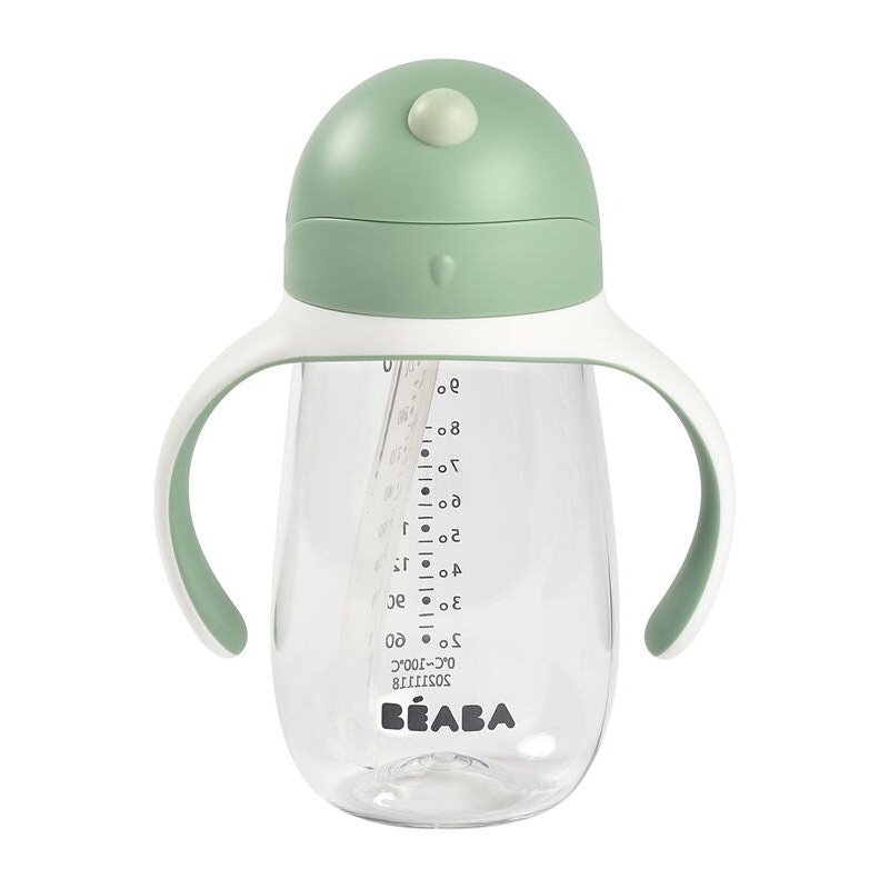 Baba Plastic Straw Sippy Cup Sage Green