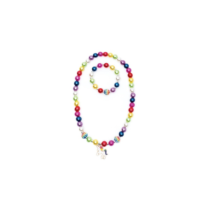 Great Pretenders Gumball Rainbow Necklace and Bracelet Set