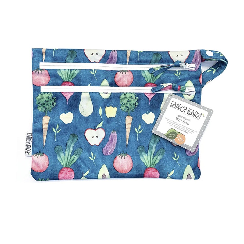 Bapron Baby Waterproof Wet Bag/ Organic Produce Pattern