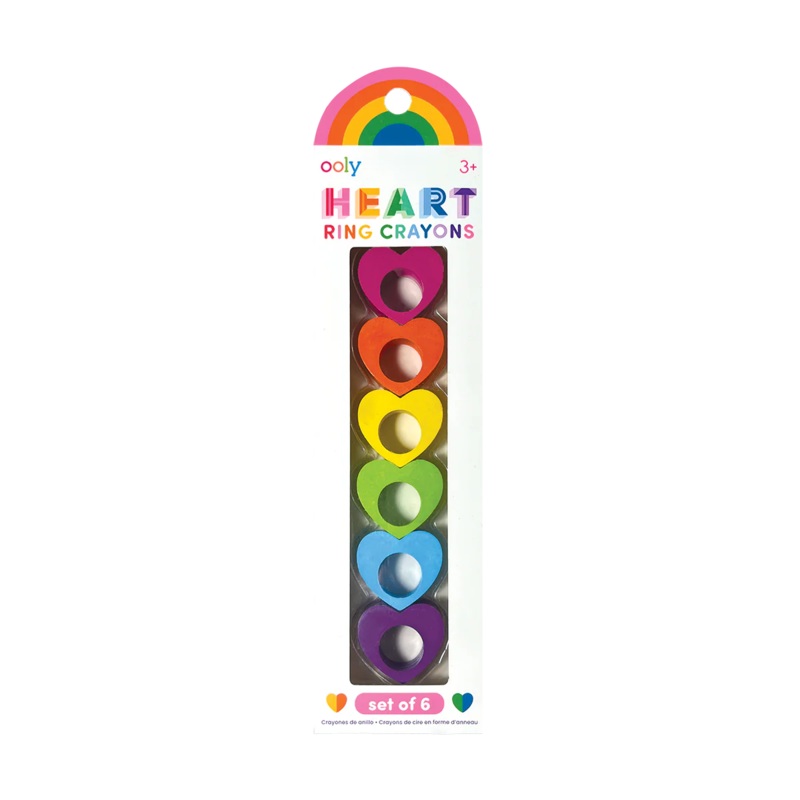 Ooly Heart Ring Crayons | Set of 6