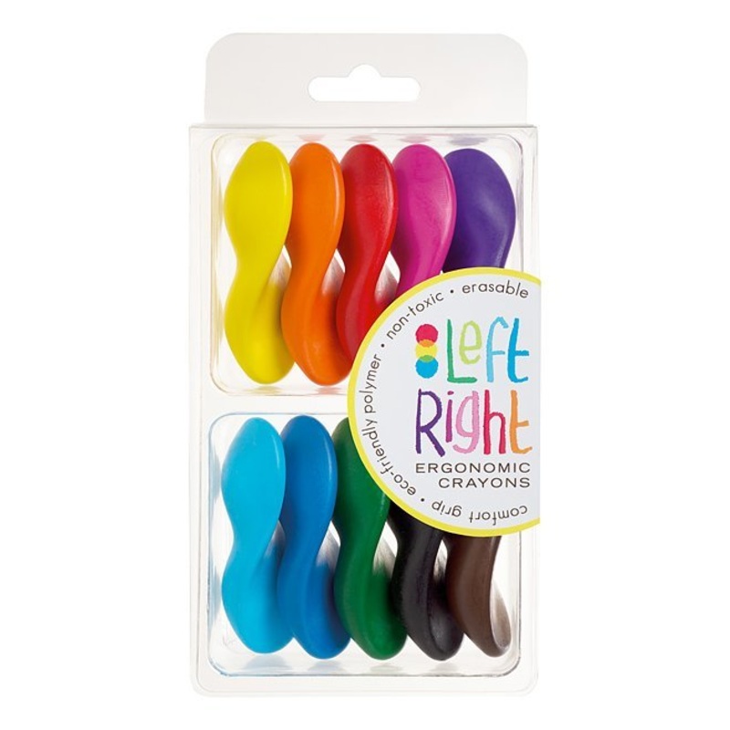 Ooly Left Right Ergonomic Crayons | Set of 12