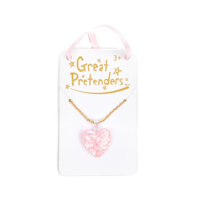 Great Pretenders Boutique Glitter Heart Necklace