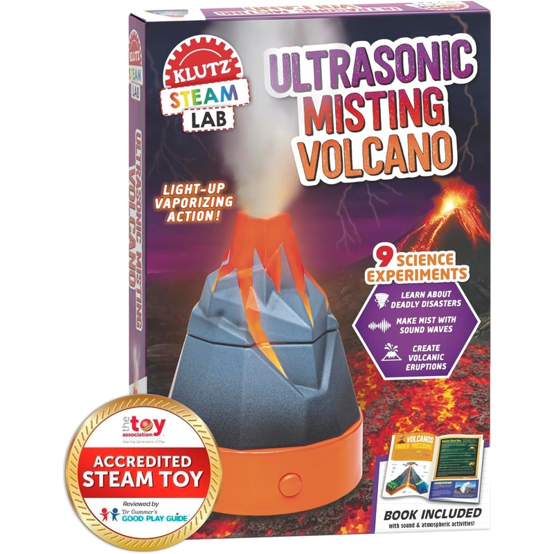 Klutz | Ultrasonic Misting Volcano  STEAM Volcano Kit for Kids