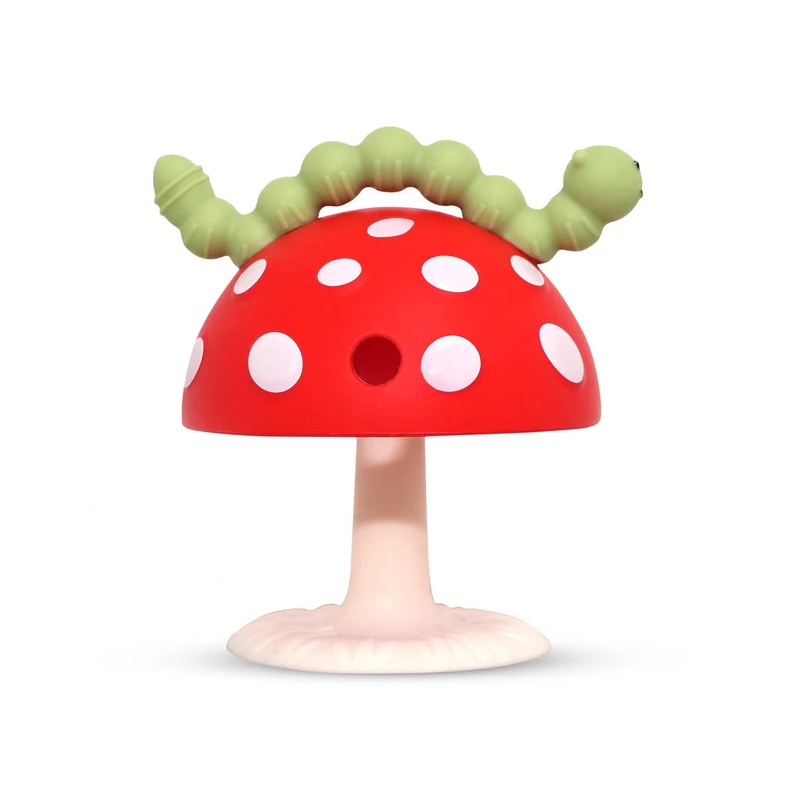 RaZbaby Chompy Mushroom Grip SIlicone Teether