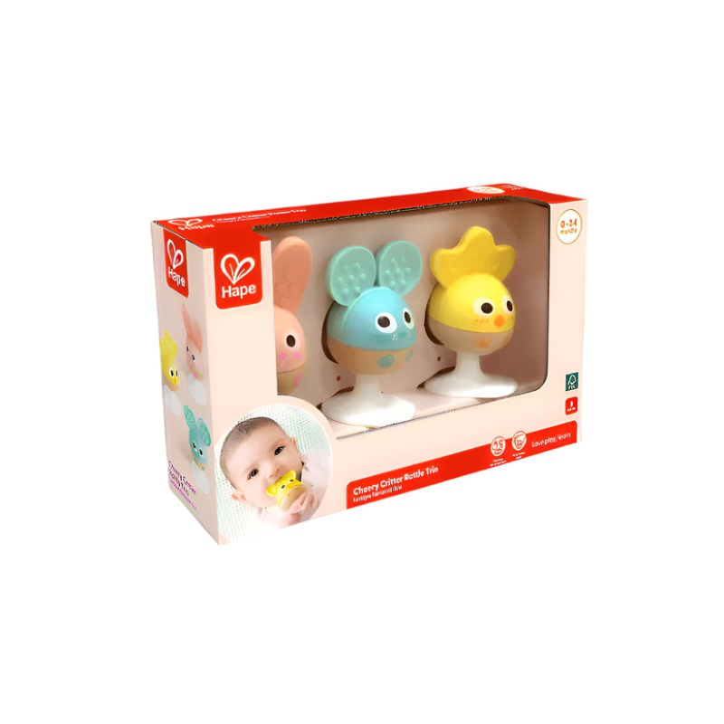 Cheery Critter Rattle Trio