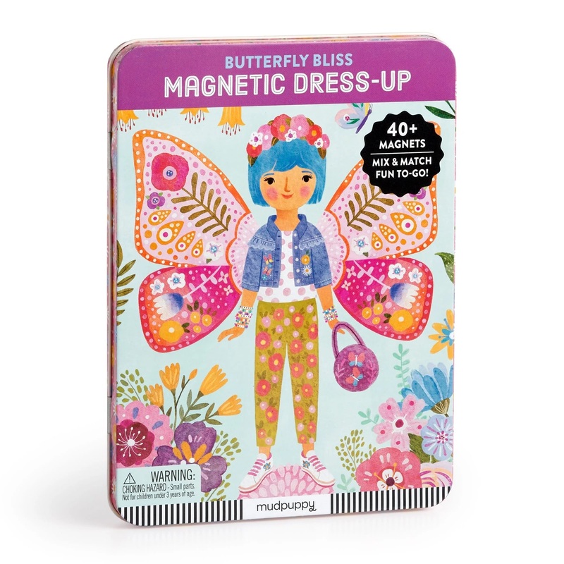 Mudpuppy Magnetic Tin Play Sets | Butterfly Bliss Dress-Up