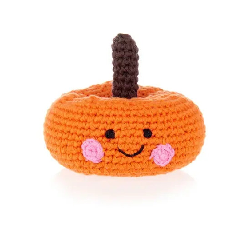 Pebblechild Cotton Fair Trade Rattles | Pumpkin
