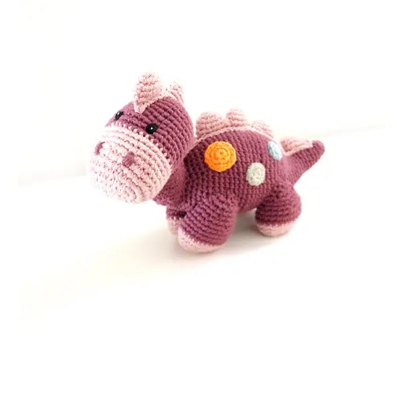 Pebblechild Cotton Fair Trade Rattles | Steggi Soft Purple