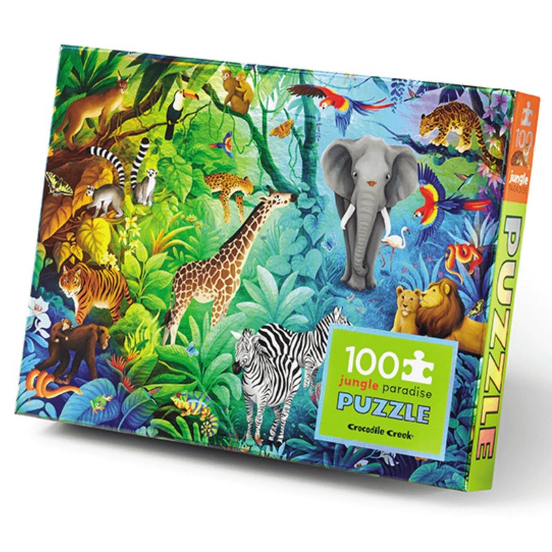 Crocodile Creek 100-piece Holographic Puzzle | Jungle Paradise