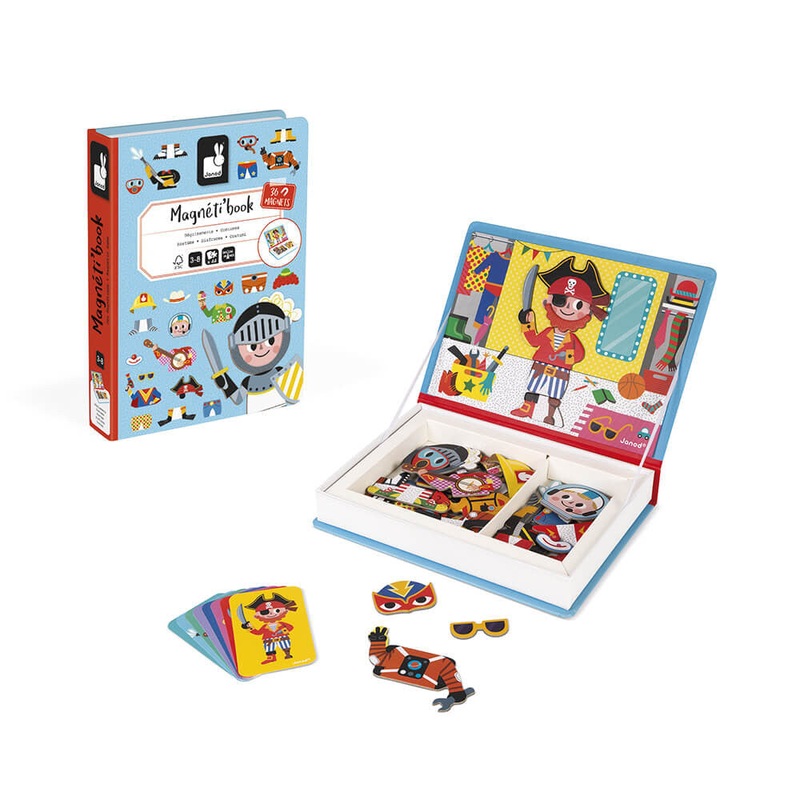 Janod Magnetibook  Boys’ Costumes | Magnetic Dress-Up Toy