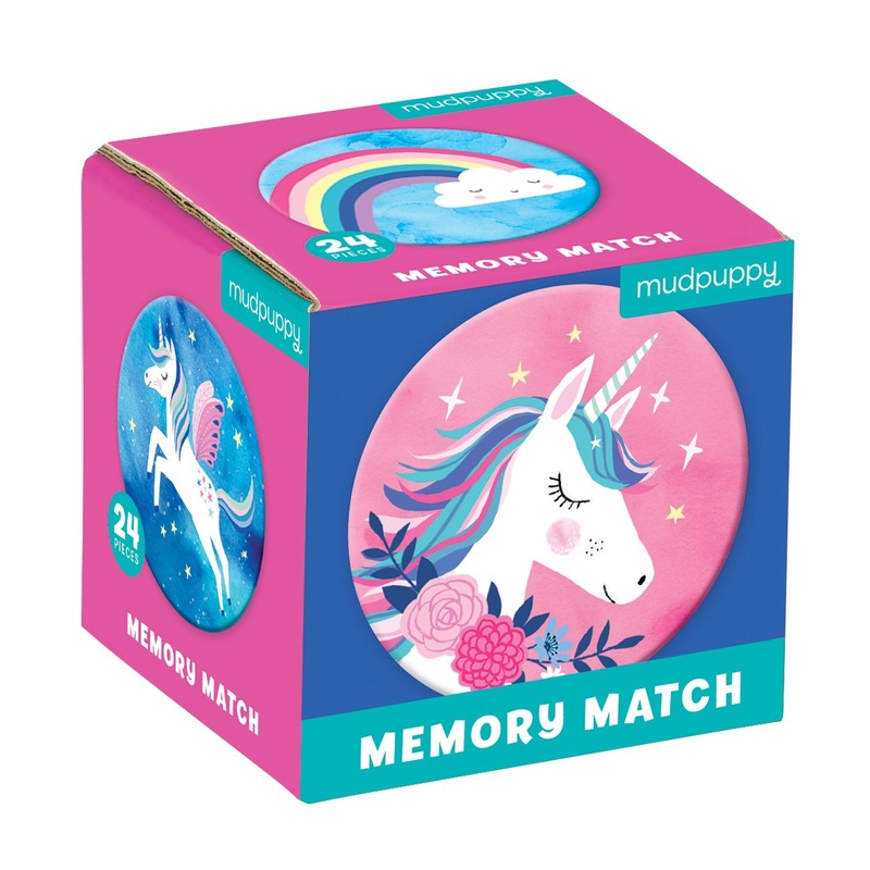 Mudpuppy Mini Memory Match Game | Unicorn Magic