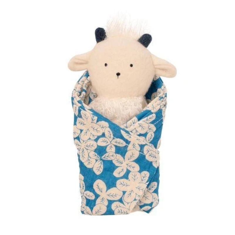 Manhattan Toy Plush Rattle and Burp Cloth