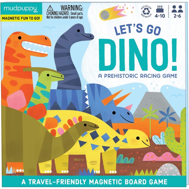 Mudpuppy Magnetic Board Game | Lets Go Dinos!
