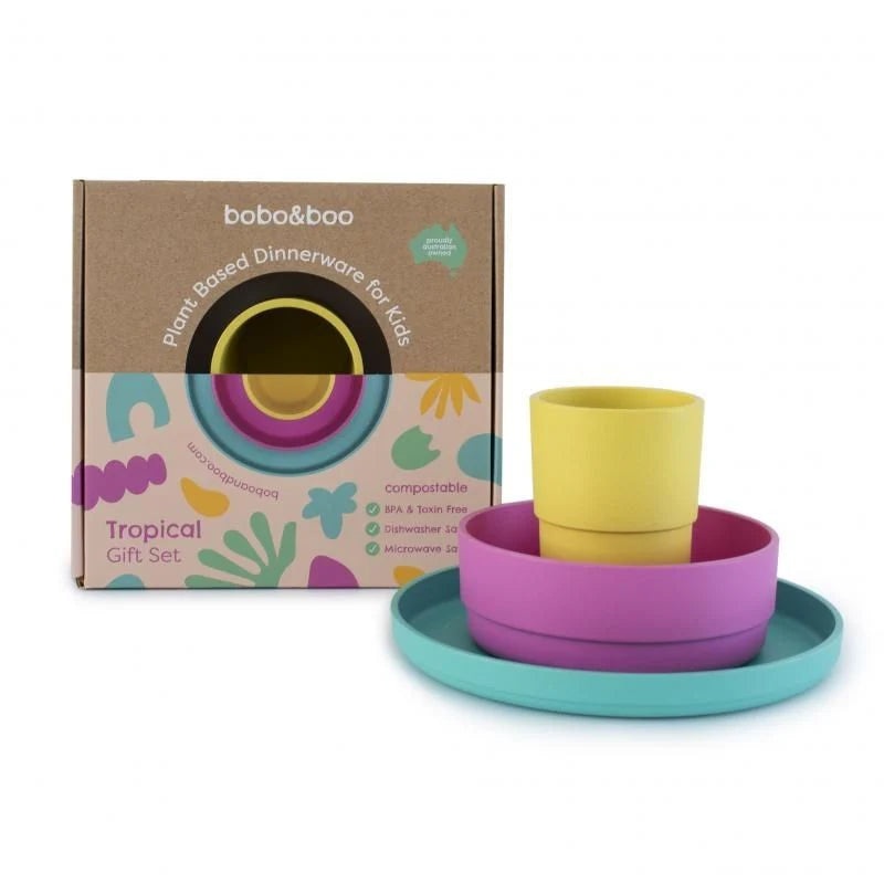 Bobo and Boo| Plant-Based Dinnerware Set | Tropical