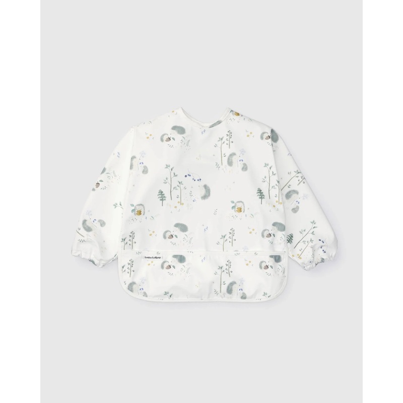 Loulou Lollipop Long Sleeved Bib | Hedgehogs
