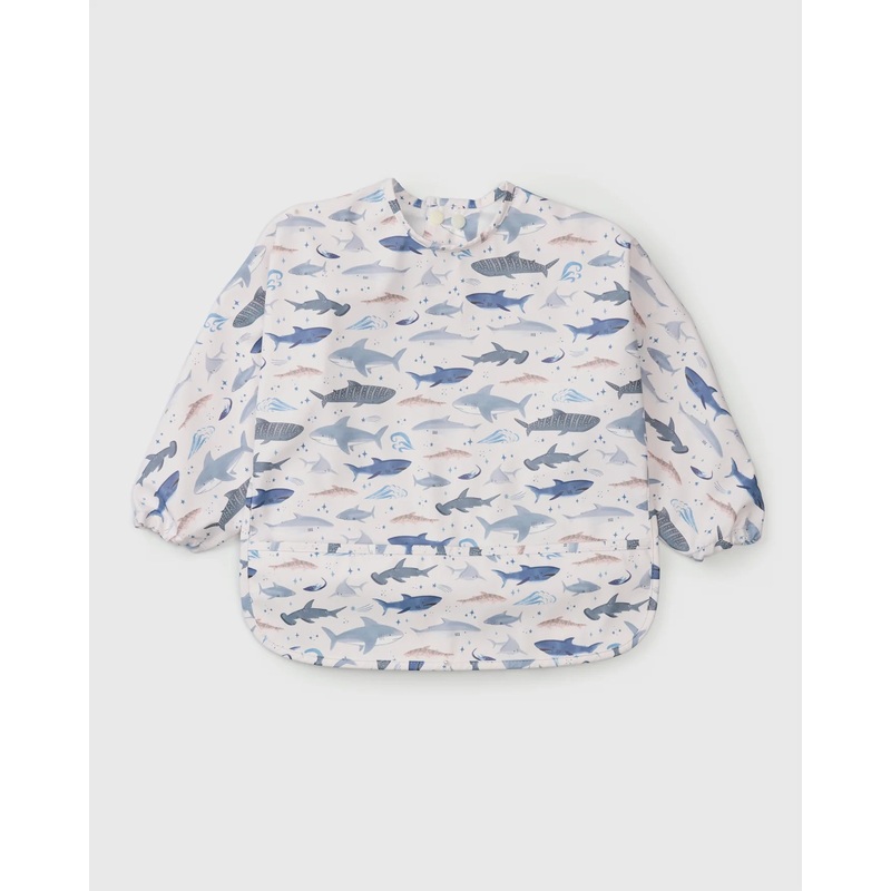 Loulou Lollipop Long Sleeved Bib | Sharks