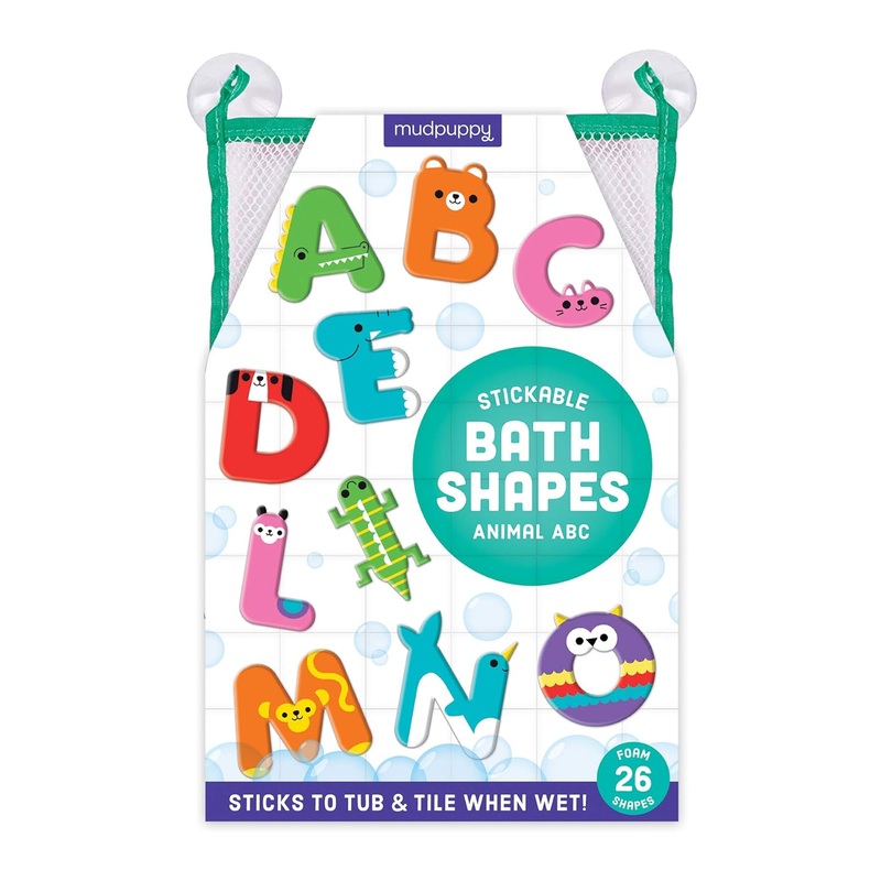 Mudpuppy Stickable Bath Shapes | Animal ABCs