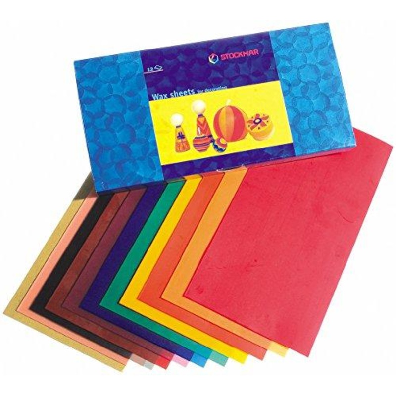 Stockmar Decorating Natural Bees Wax Sheets 12 Assorted Colors