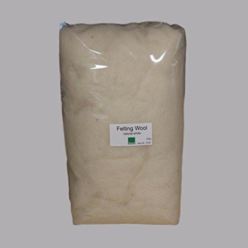 Bioland Organic Felting Wool, Natural White, 200g