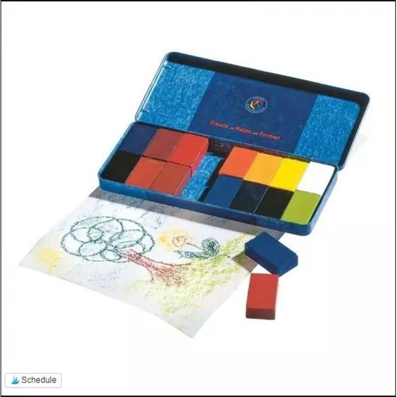 Stockmar Block Crayons – Set of 16 Colors in Tin