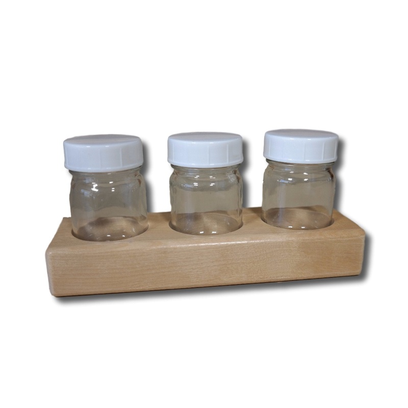 Wooden Paint Jar Holder with 2 oz (50 ml) Jars