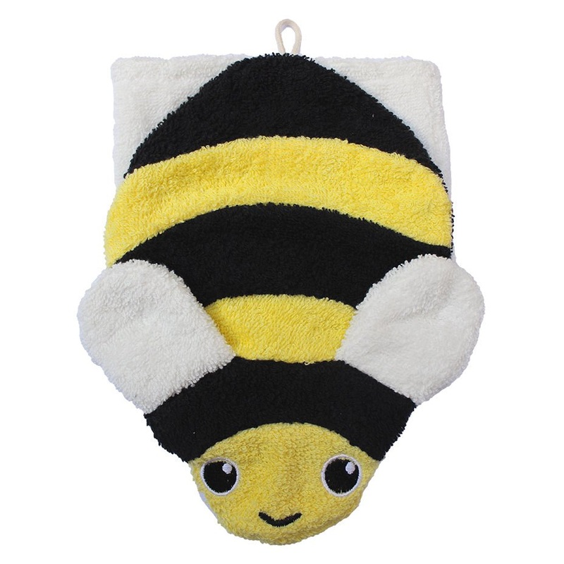Organic Cotton Bumble Bee Washcloth Puppet