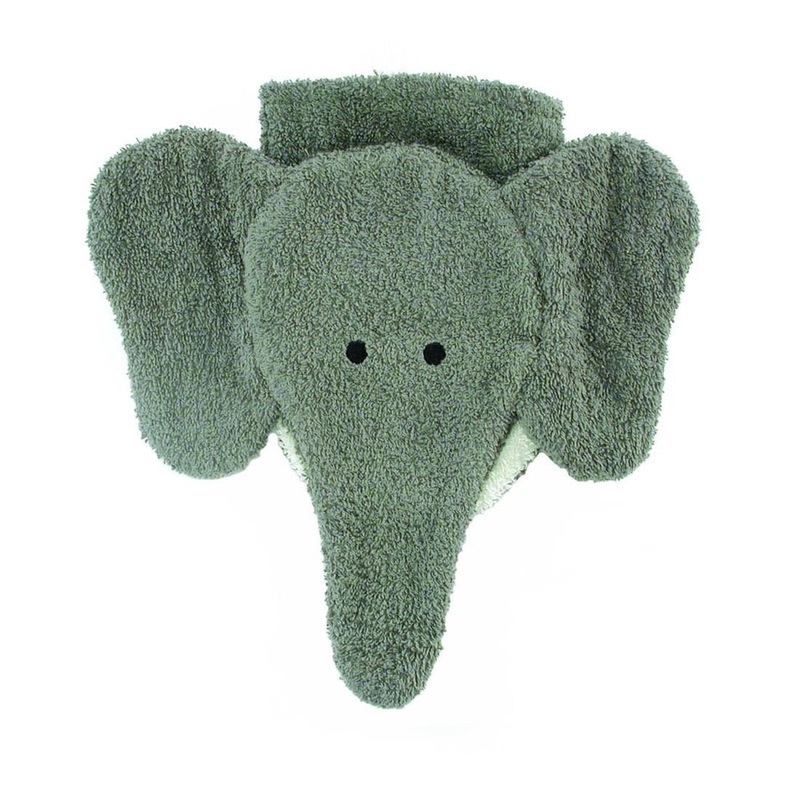Organic Cotton Elephant Washcloth Puppet
