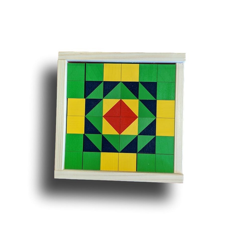 Atelier Fischer Mosaic Block Set in Wooden Case – 36 Blocks