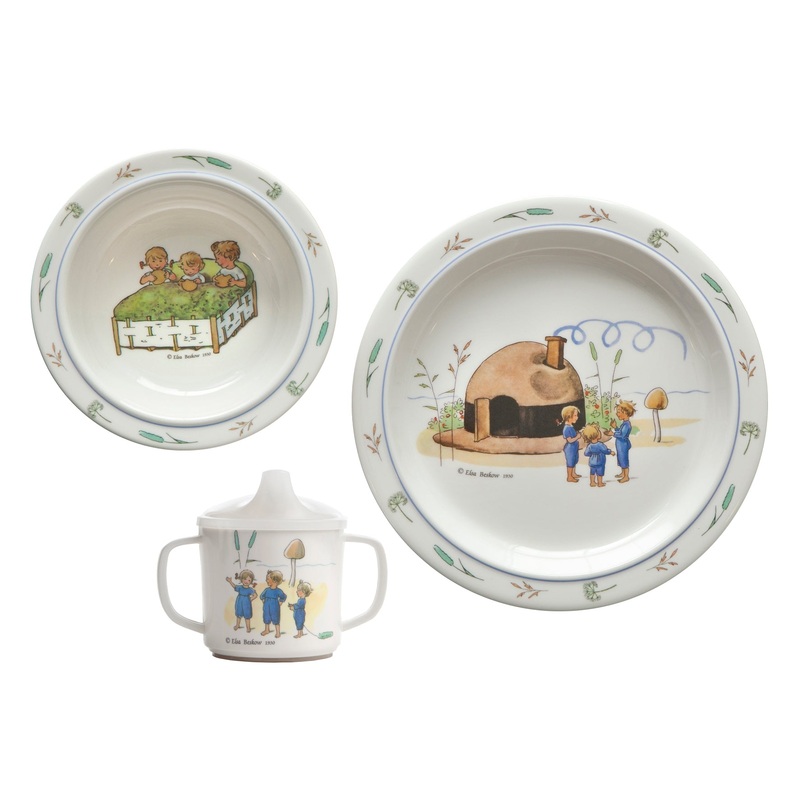 Elsa Beskow Children of Hat Cottage Dish Set
