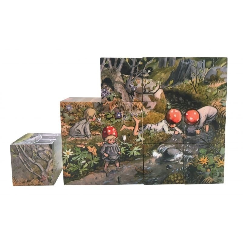 Elsa Beskow Children of the Forest Block/Cube Puzzle