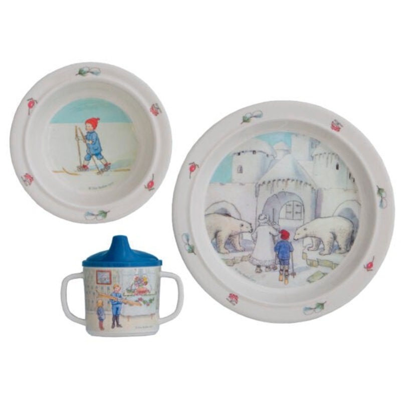 Elsa Beskow Ollie’s Ski Trip Dish Set