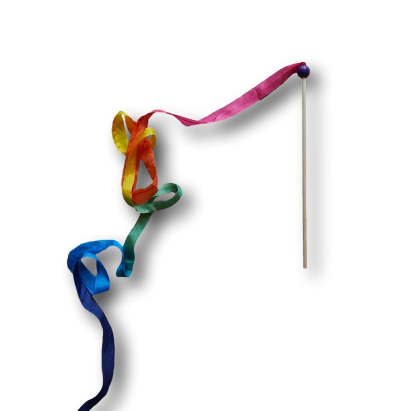 Silk Rainbow Streamers, Large & Mini