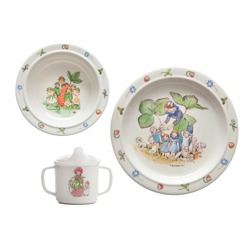 Elsa Beskow 3-piece Dish Set: Flower Children