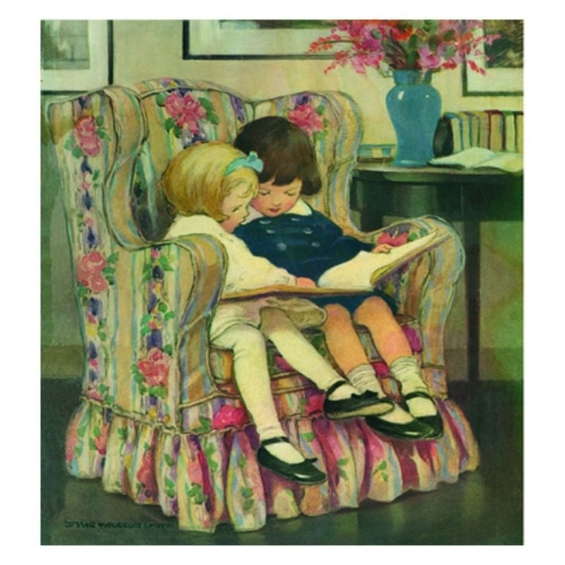 Jessie Willcox Smith Greeting Cards :Reading Book in Chair