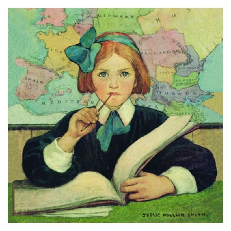 Jessie Willcox Smith Greeting Cards : The Scholar