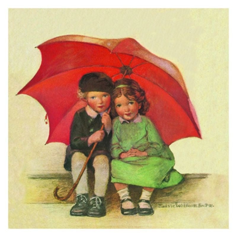 Jessie Willcox Smith Greeting Cards : The Umbrella