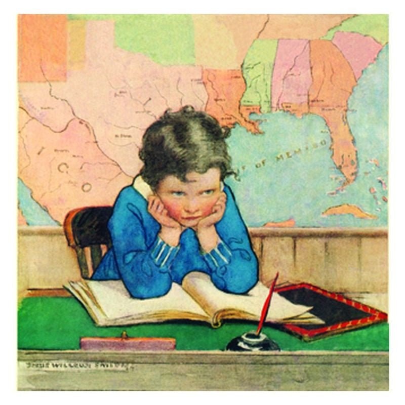 Jessie Willcox Smith Greeting Cards : Thinking