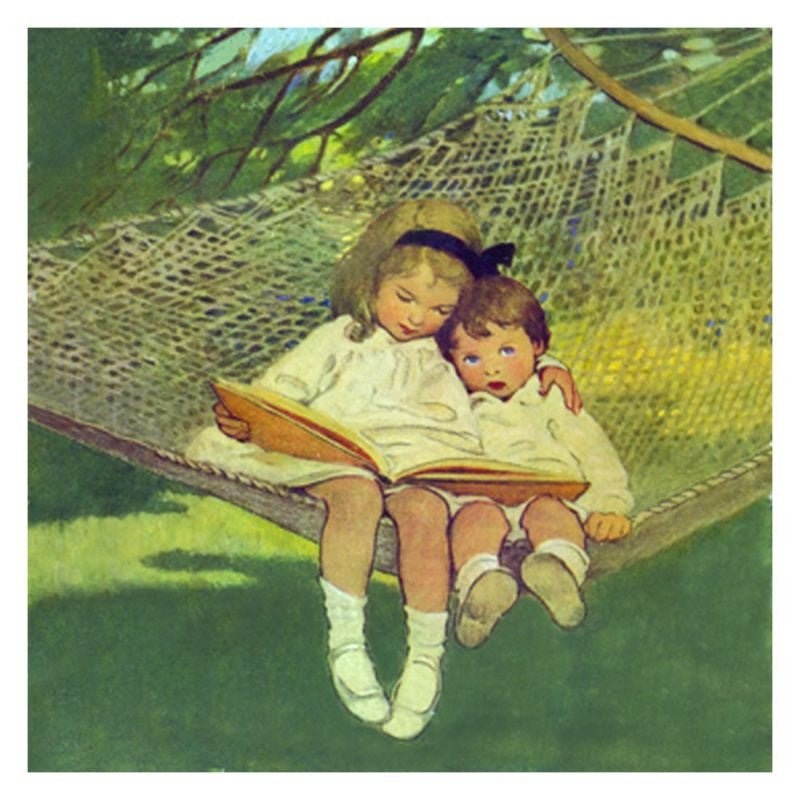 Jessie Willcox Smith Greeting Cards : Two in a Hammock