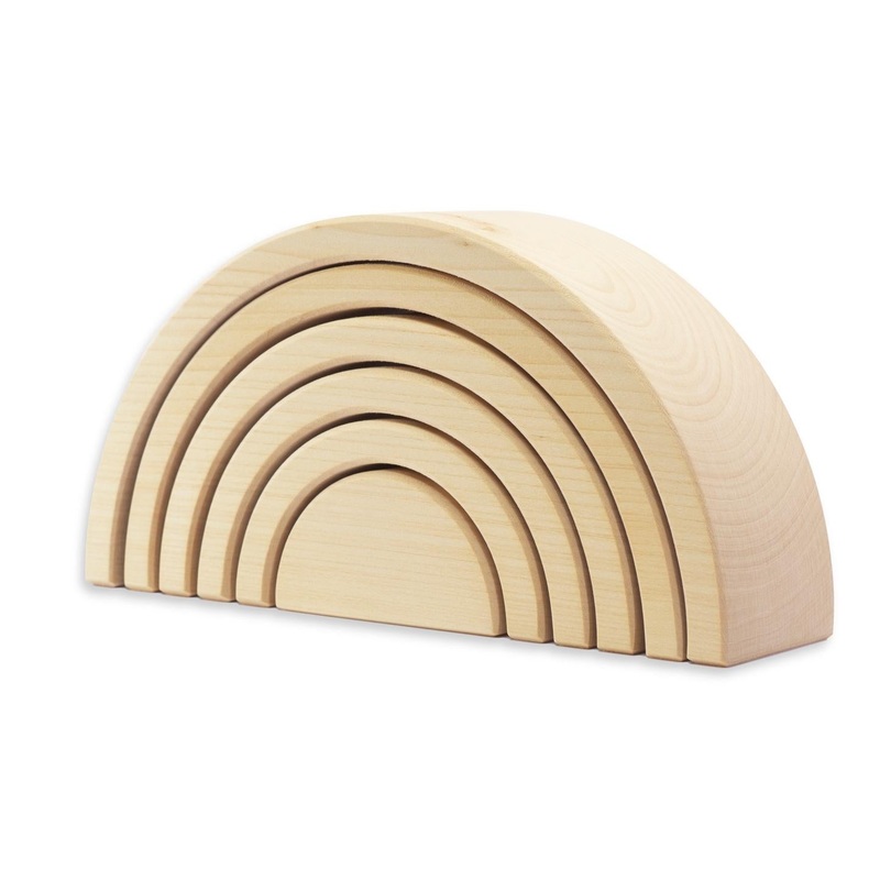 Ocamora – Rainbow Stacker – Natural 6 Pcs