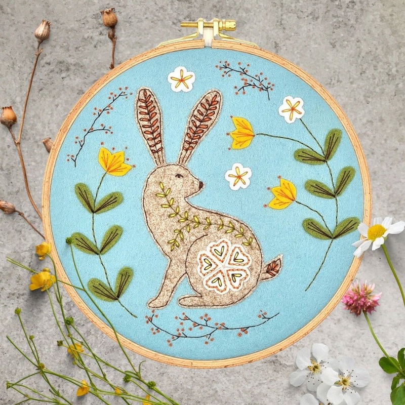 Wild Hare Appliqu Hoop Craft Kit