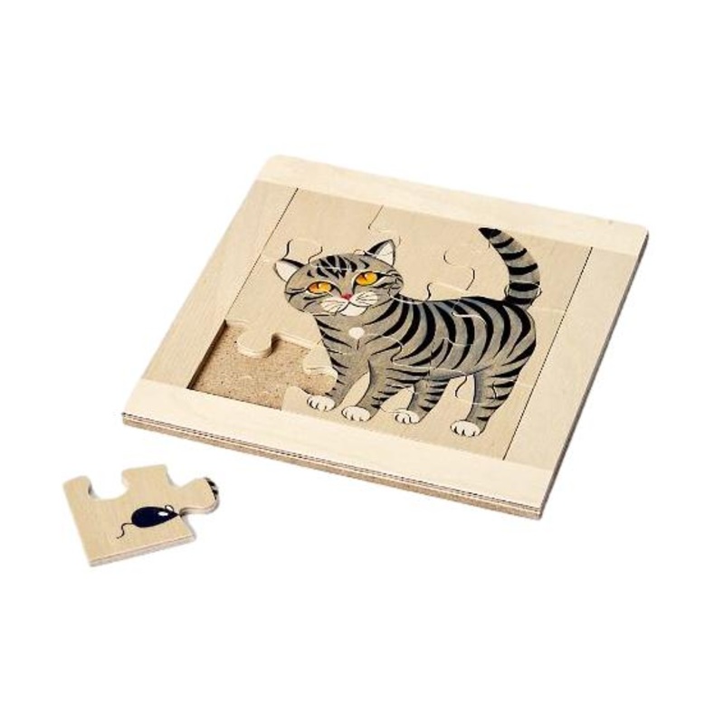 Atelier Fischer Wooden Jigsaw Puzzle – Cat (9 Pcs)