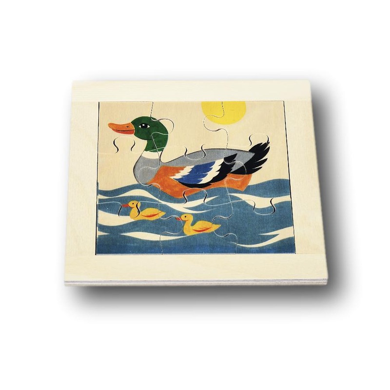 Atelier Fischer Wooden Jigsaw Puzzle – Mallard Duck (9 Pcs)