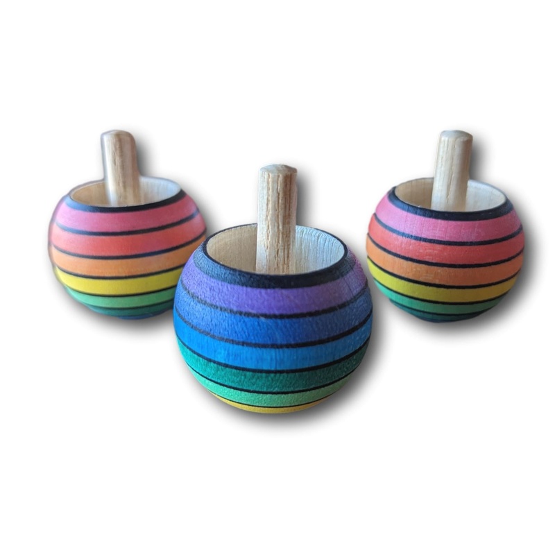 Mader Turn-Over Spinning Top – Rainbow