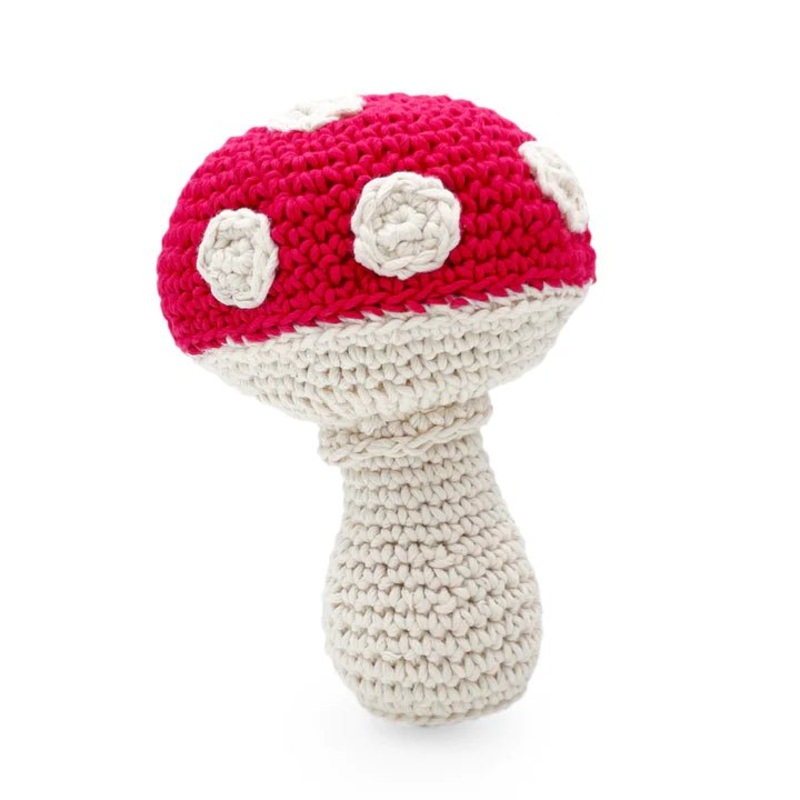 Myum Organic Cotton – Amanita Mushroom Rattle