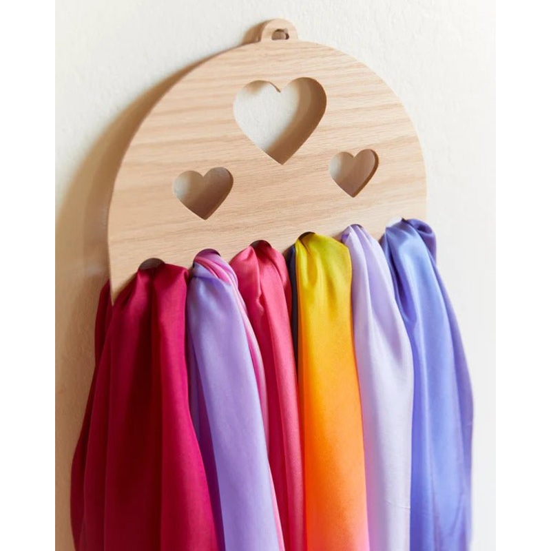 Wooden Playsilk Display – Hearts