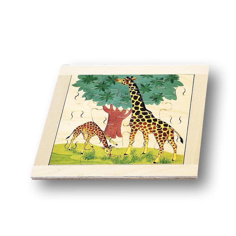 Atelier Fischer Wooden Jigsaw Puzzle – Giraffe (16 pcs)