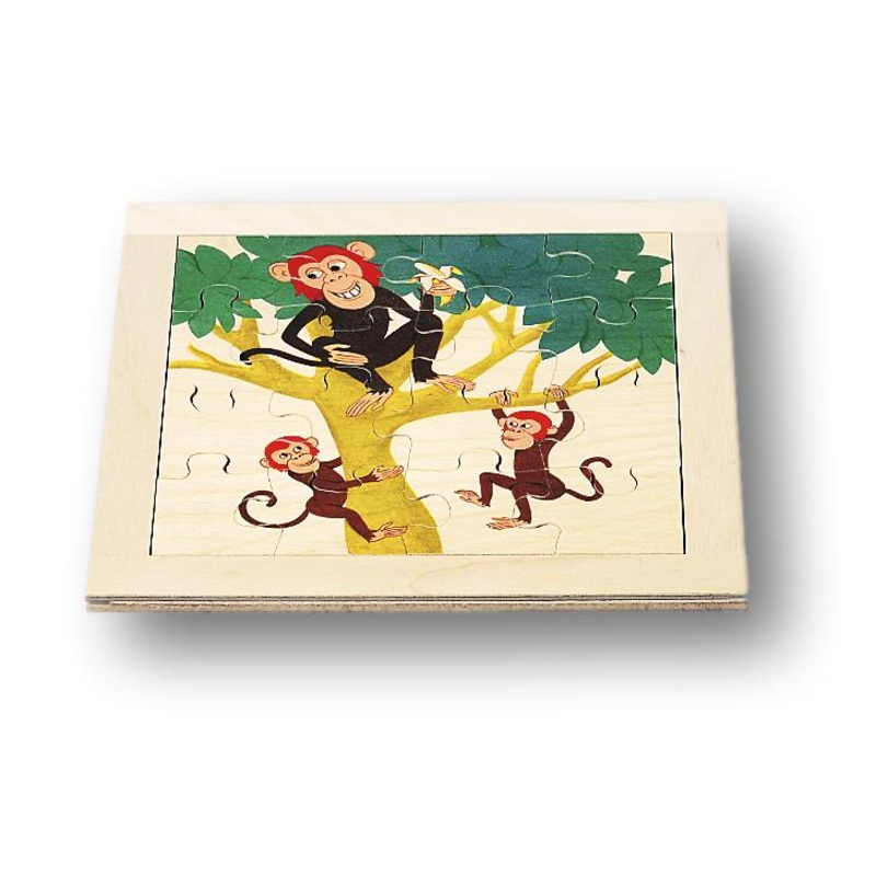 Atelier Fischer Wooden Jigsaw Puzzle – Monkey (16 pcs)